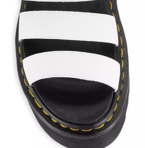 Dr. Martens Blaire Quad Platform Ankle-Strap Sandals White Black - Picture 5 of 7